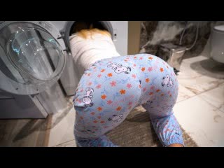 [pornhub] jenny lux - russian stuck in washer, gets dick